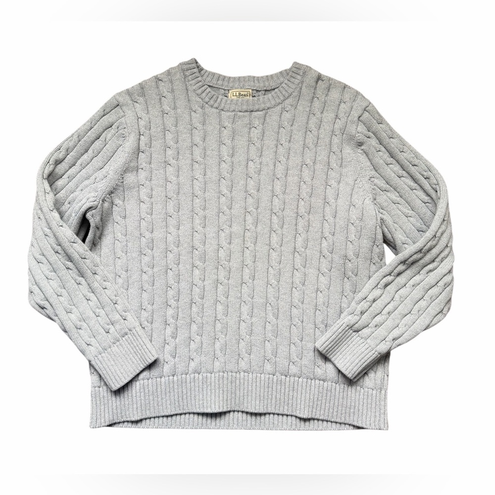Vintage L.L Bean 100% Cotton Cable Knit Sweater